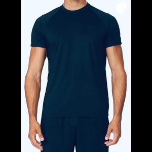 Alive Qwick Dry Active Athletic Fit Crewneck T-Shirt-Navy